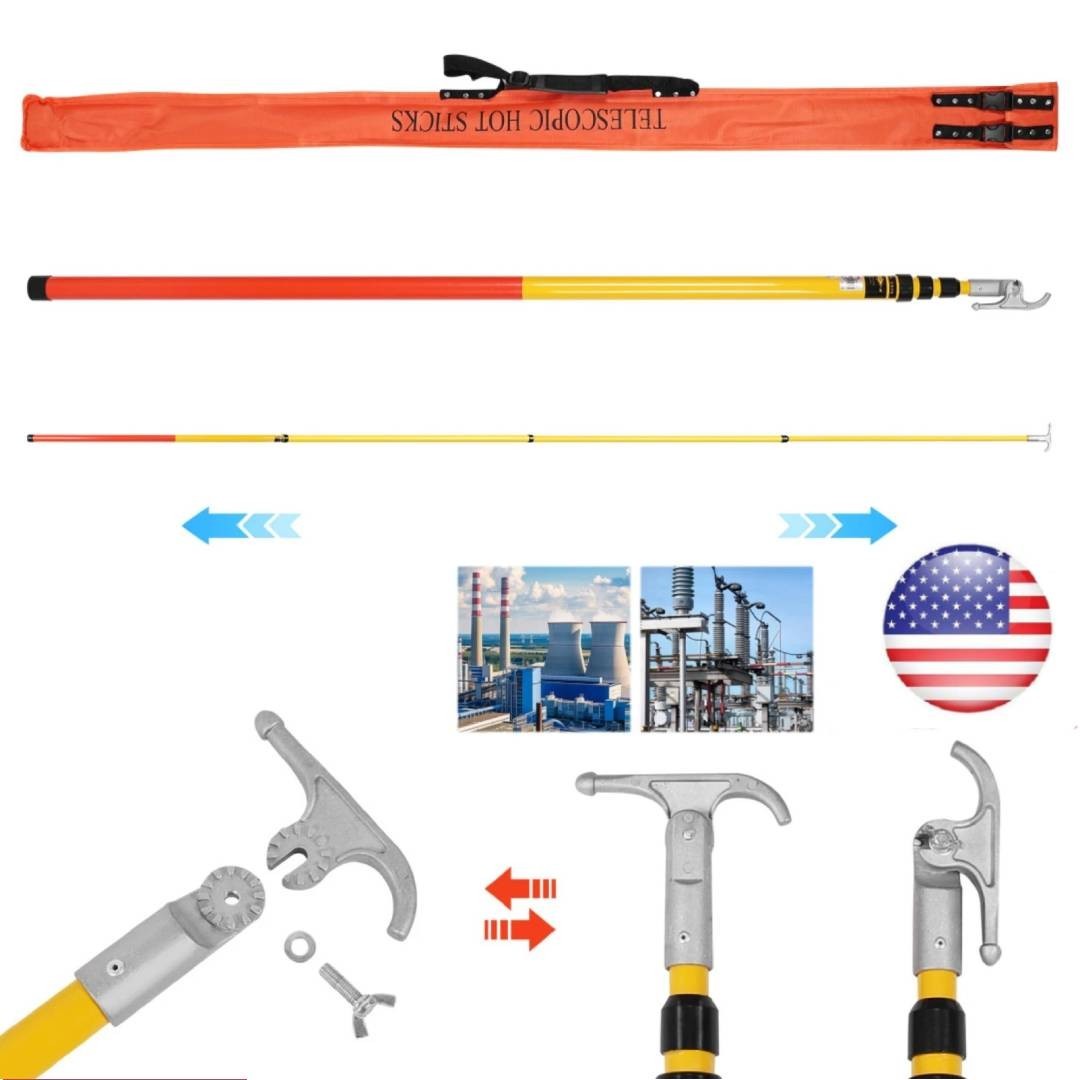 220KV 6m 4 Sections Electrical Hot Stick Telescopic Operation Pull Rod