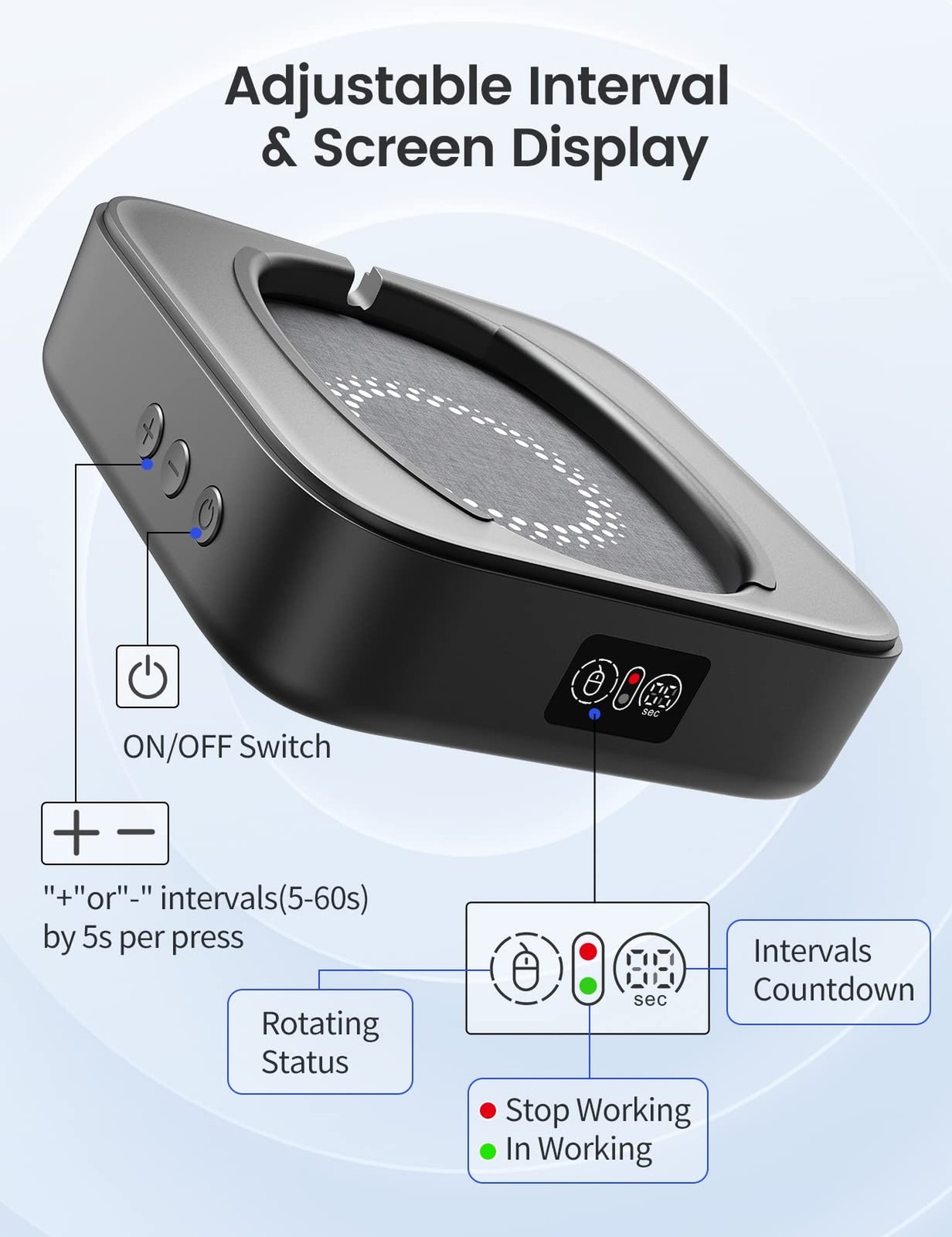 Mouse Jiggler Undetectable, No Need to Align Cursor, Mouse Mover Device with ...