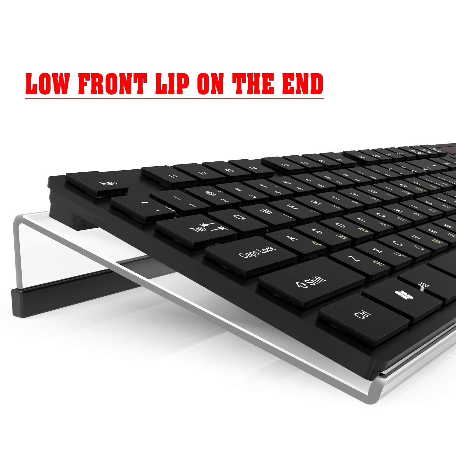 Acrylic Tilted Computer Keyboard Stand Ergonomic Typing Tray Holder Clear