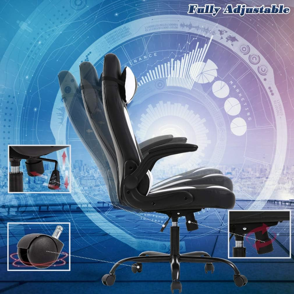 PC Gaming Chair Ergonomic Office Chair Desk Chair with Lumbar Support Flip up Ar
