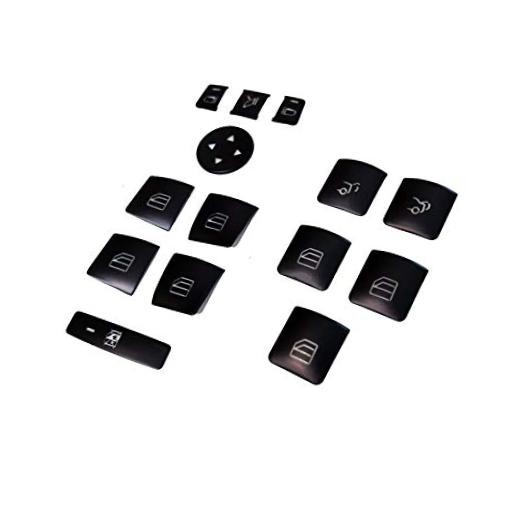 Interior Trim Door Power Window Switch Button Cover Sticker Replacement Black