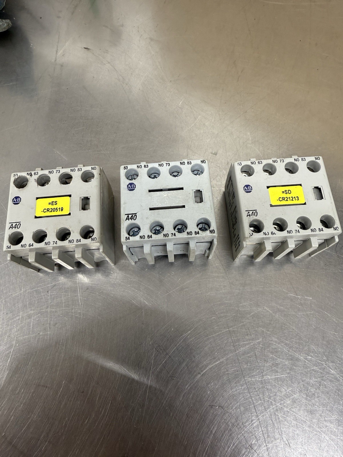 Lot Of 3 Allen Bradley 100-F Ser. B Auxiliary Contact Block