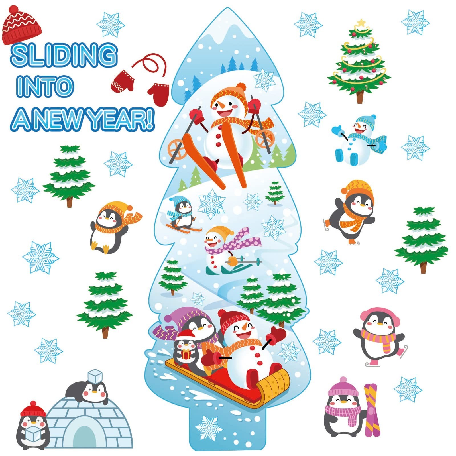 Winter Bulletin Board Decorations Merry Christmas School Bulletin Board Slidi...