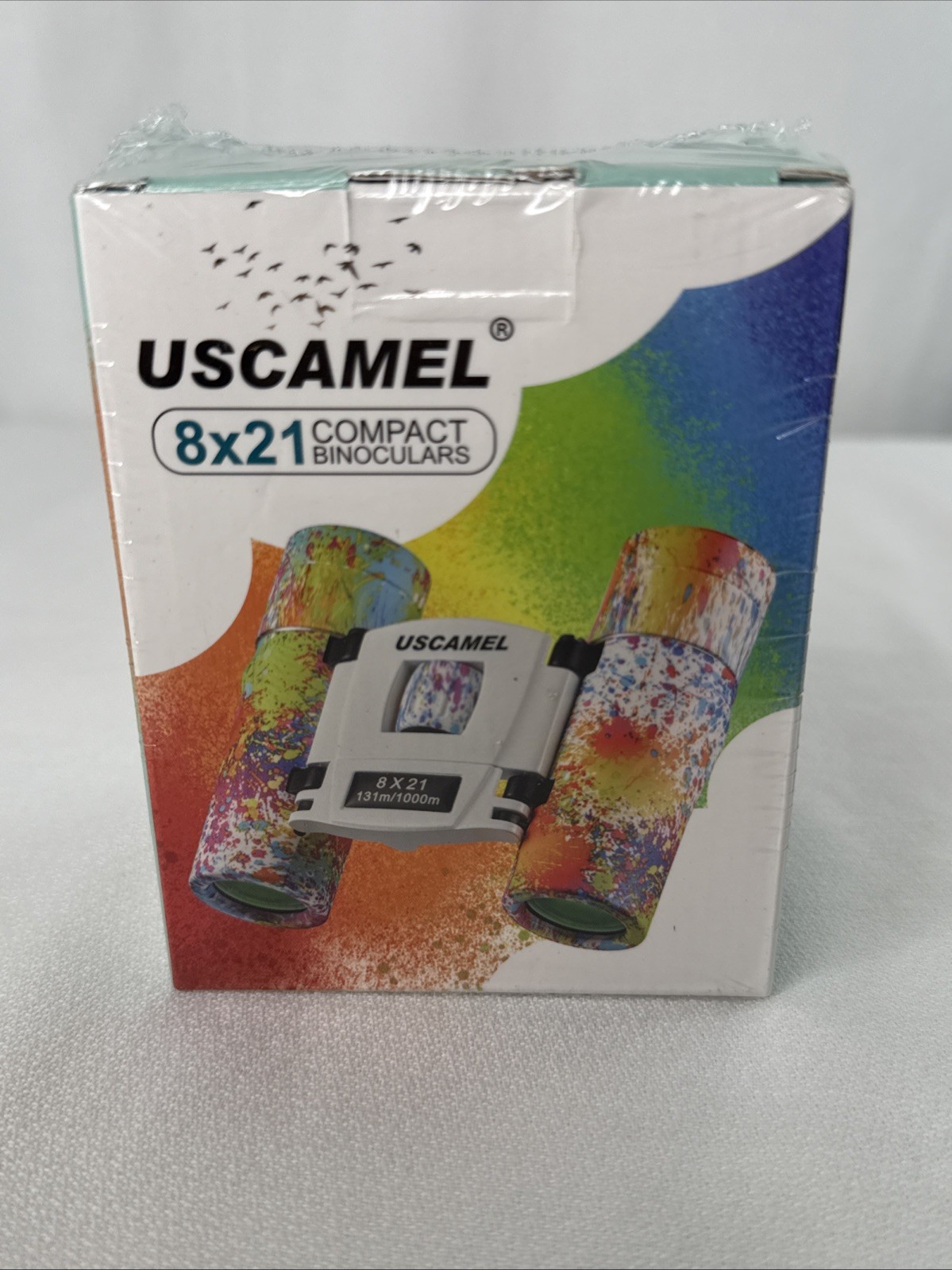 USCAMEL 8 X 21 Compact Binoculars (Purple, Blue, Pink) Ages 8-Adult