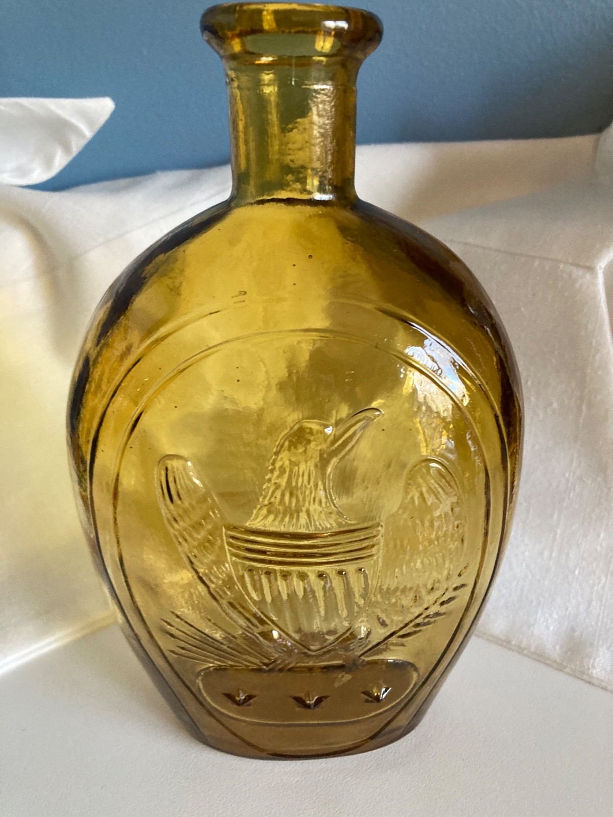 Bubble Glass Bottle - American Eagle and Stars Design