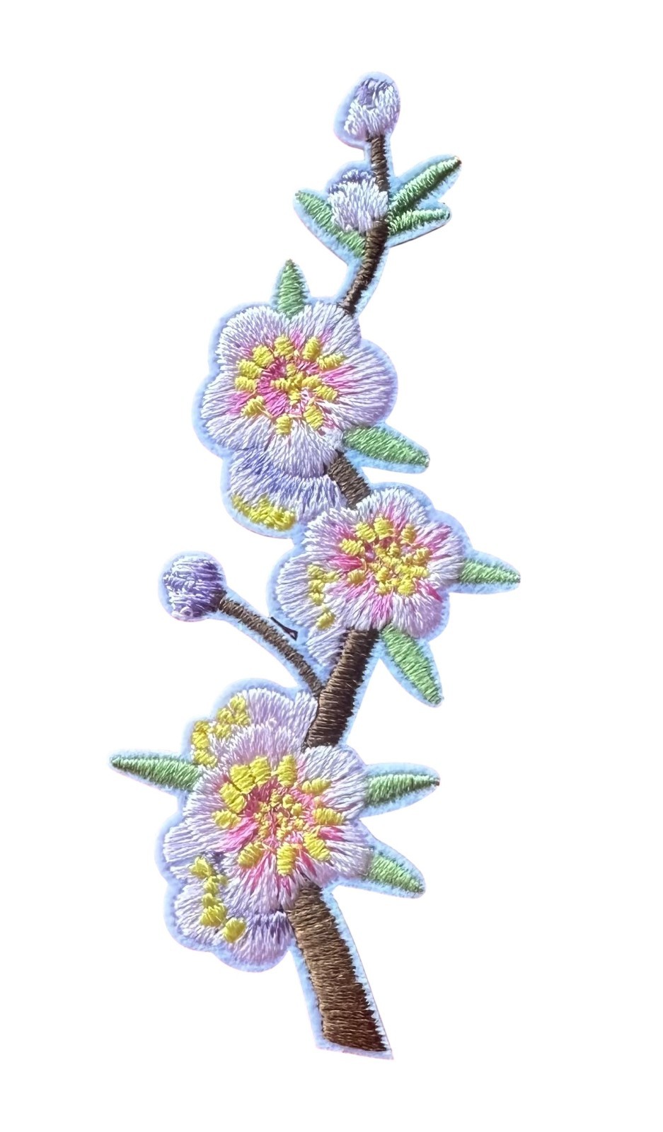 Embroidered Flower iron on patch applique 4 x 1+3/8 inch