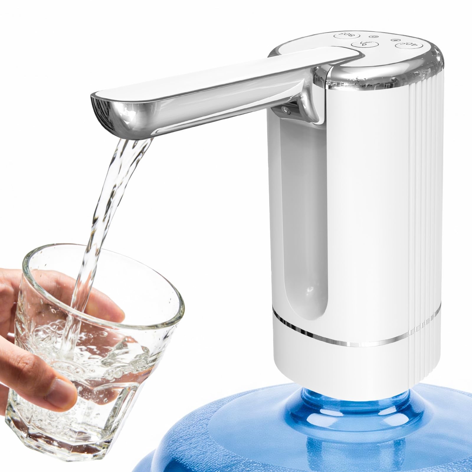 Water Dispenser Pump for 5 Gallon Water Bottles, USB Type-C Rechargeable with...