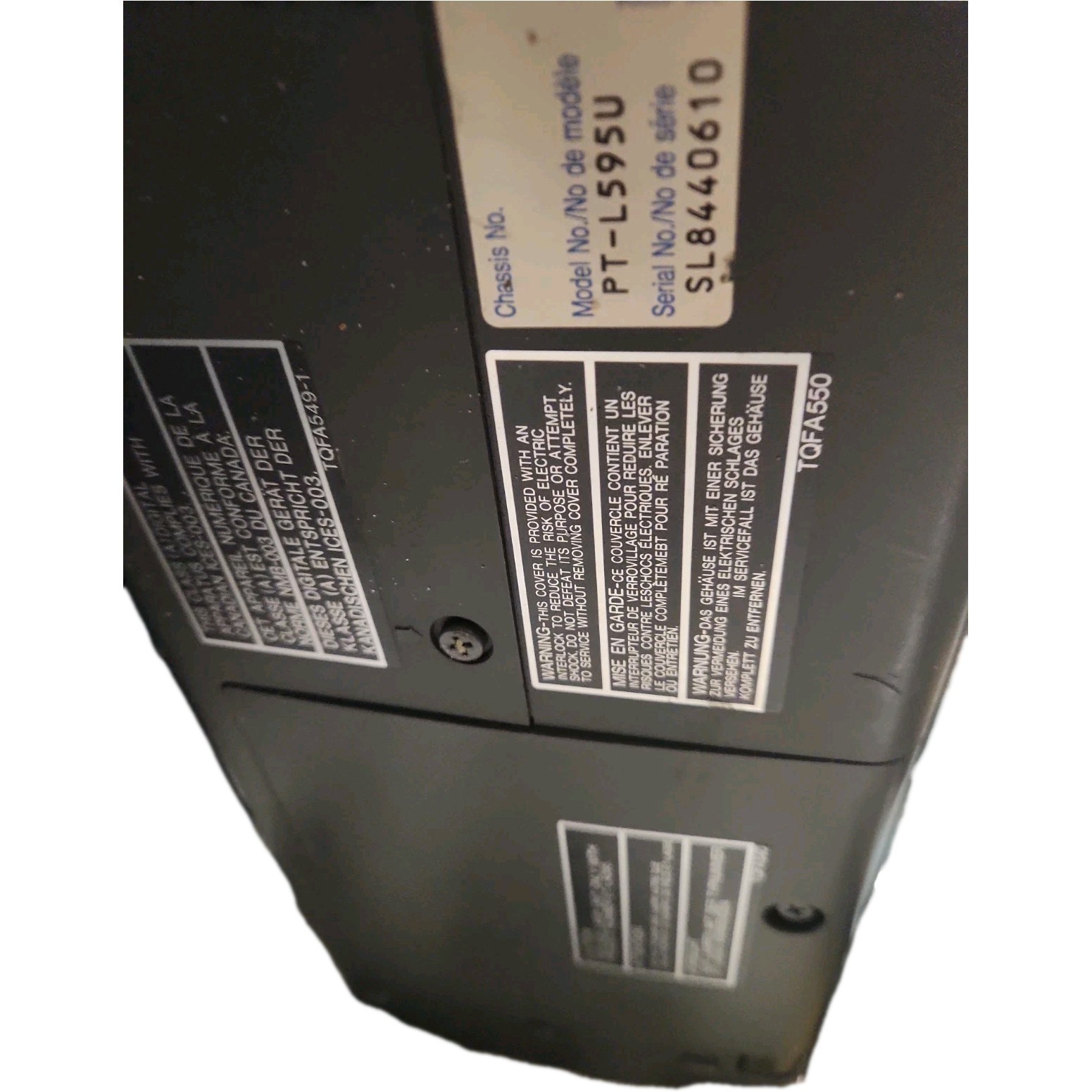 Panasonic PT-L595U LCD Projector - 1024x768 | Used