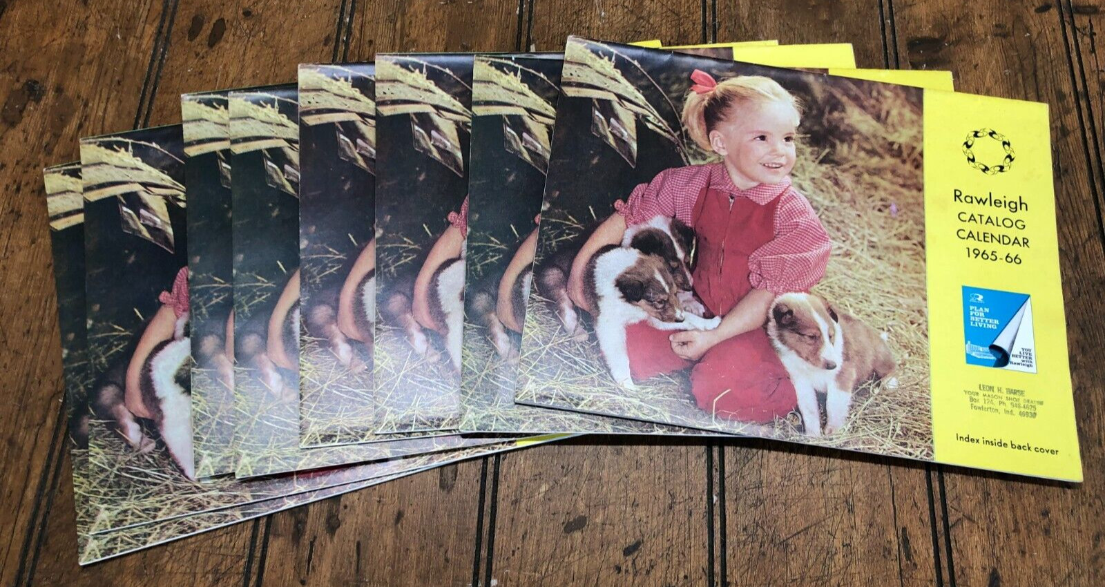 Lot of 8 Rawleigh Catalog Calendars 1965-1966 Advertising
