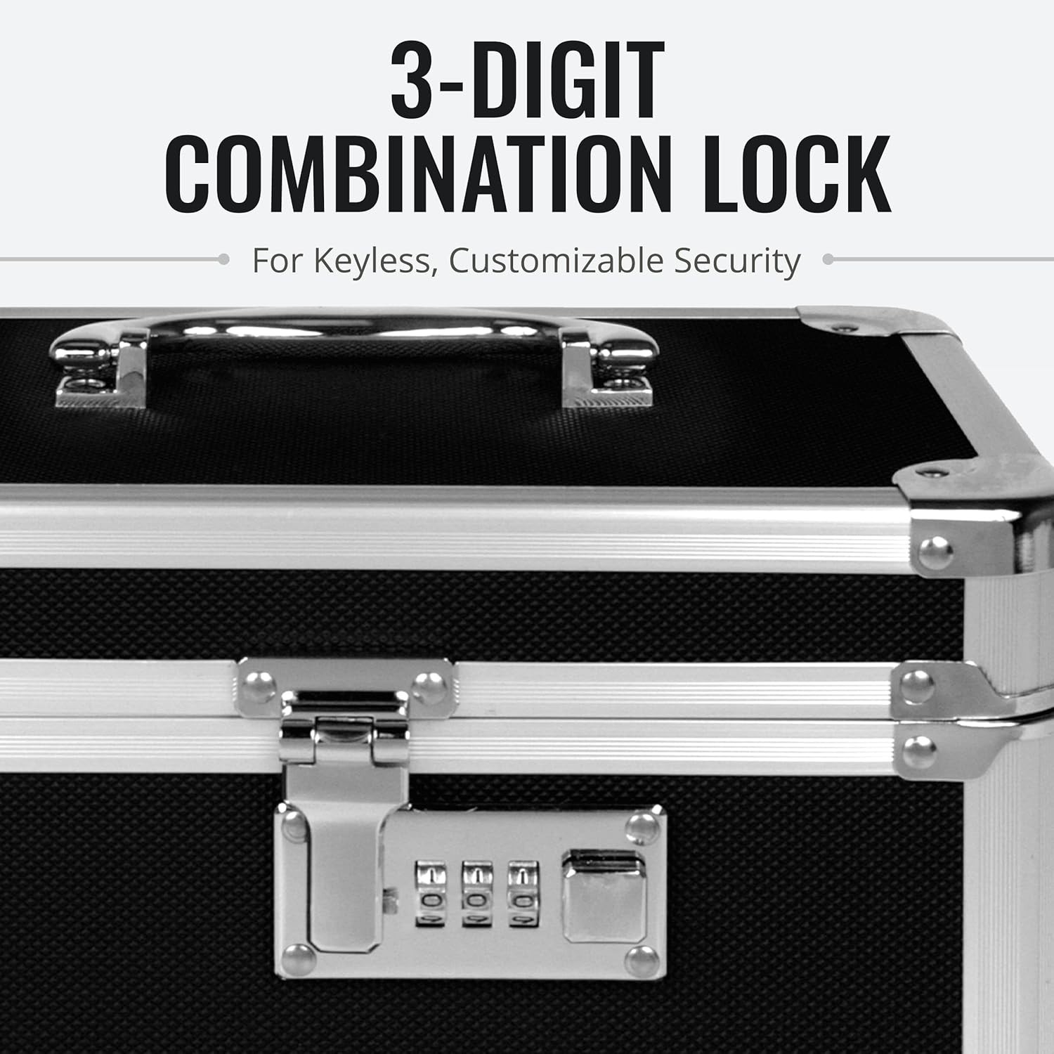 Combination Security Lock Box for Documents and Valuables - Durable & Portable