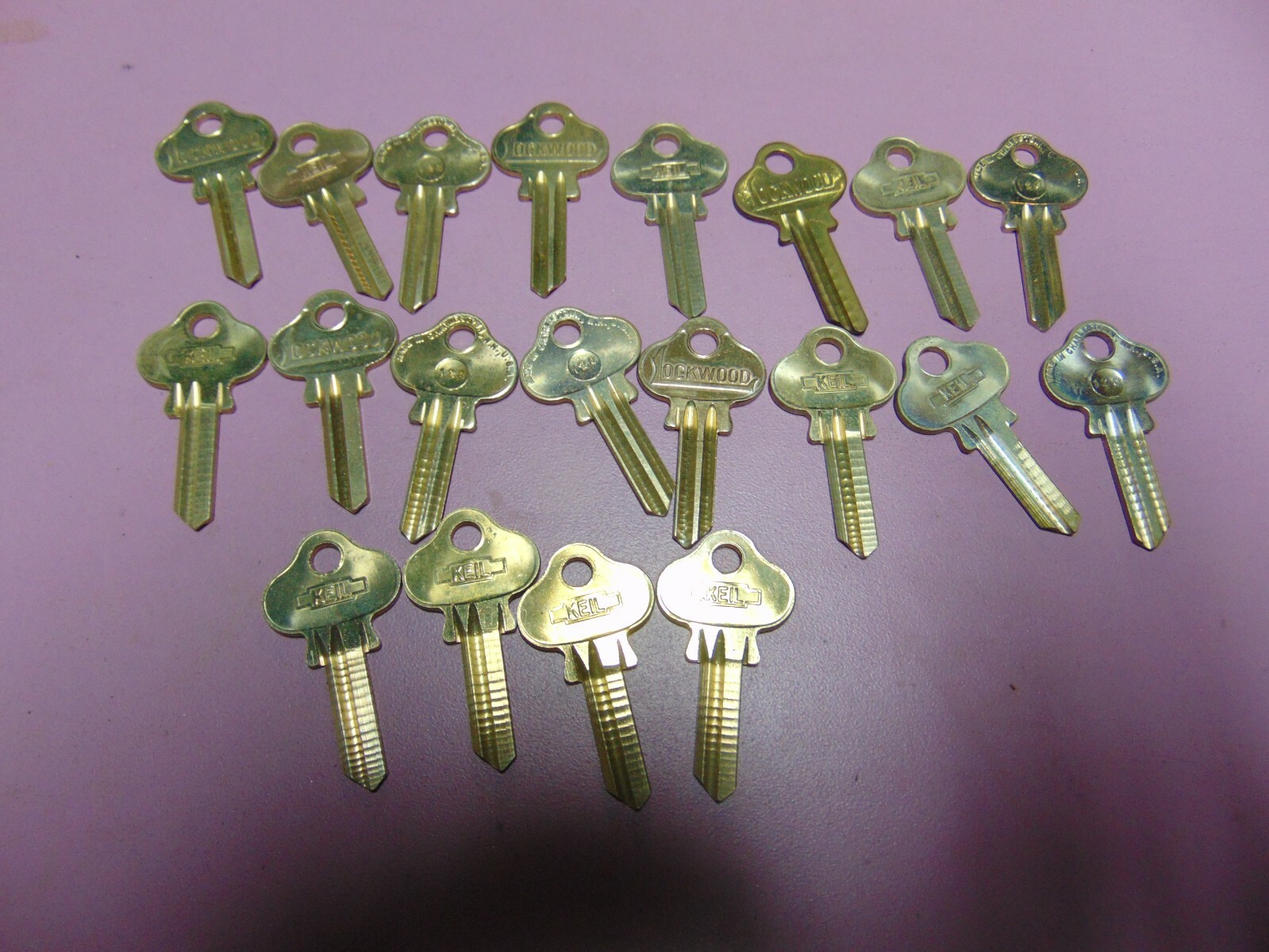 20  KEYS  LOCKWOOD  1004B  5  PIN KEYS BLANKS UNCUT       LOCKSMITH