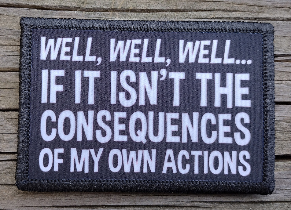 Well Well Well Morale Patch Hook and Loop Funny Army Custom Tactical 2A Gear