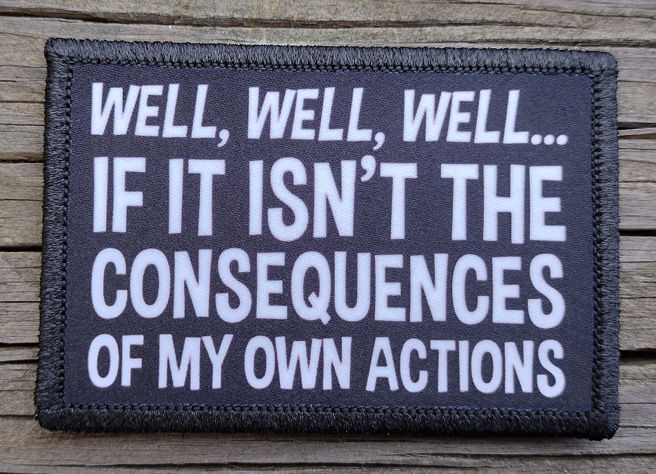 Well Well Well Morale Patch Hook and Loop Funny Army Custom Tactical 2A Gear