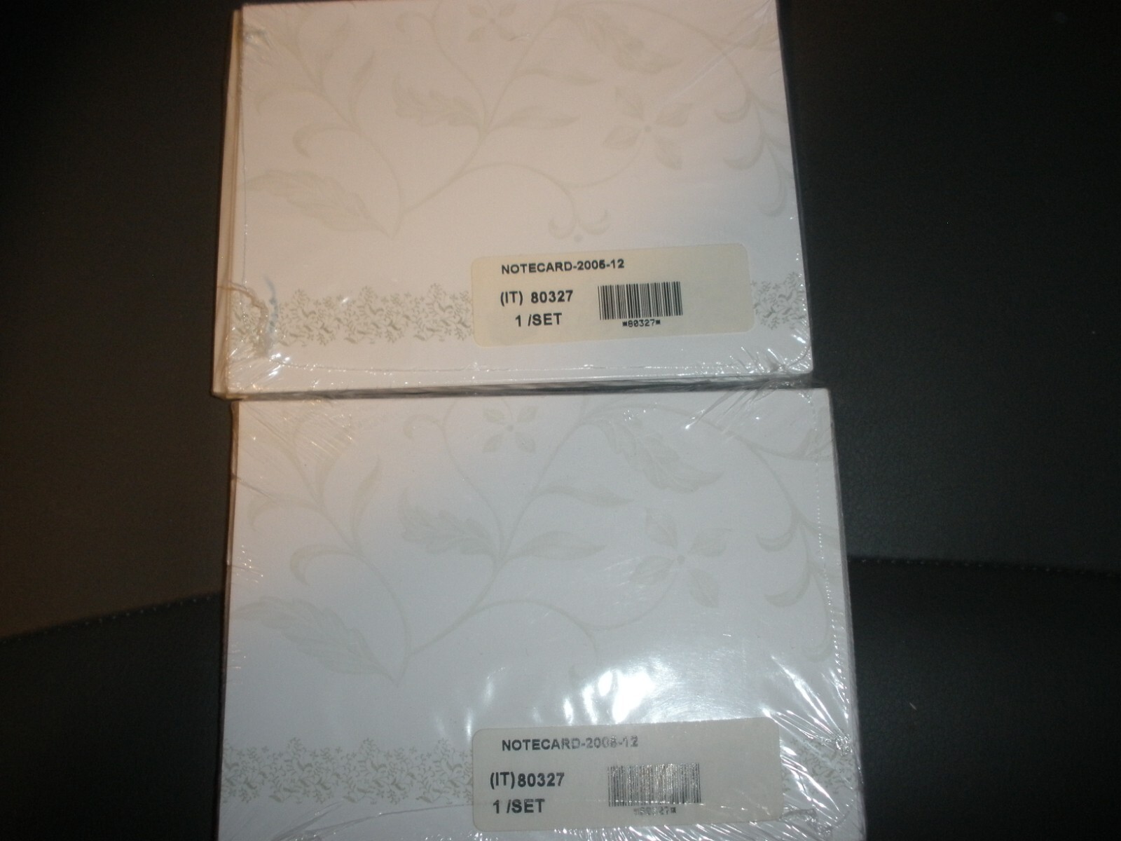2 NEW Longaberger Notecard Sets with envelopes Leaf Design