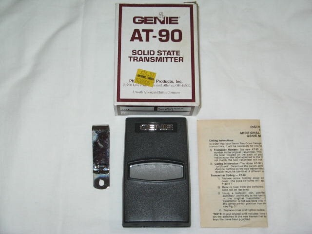 NEW Genie AT-90 Solid State Transmitter NOS Philips Garage Door Opener Remote