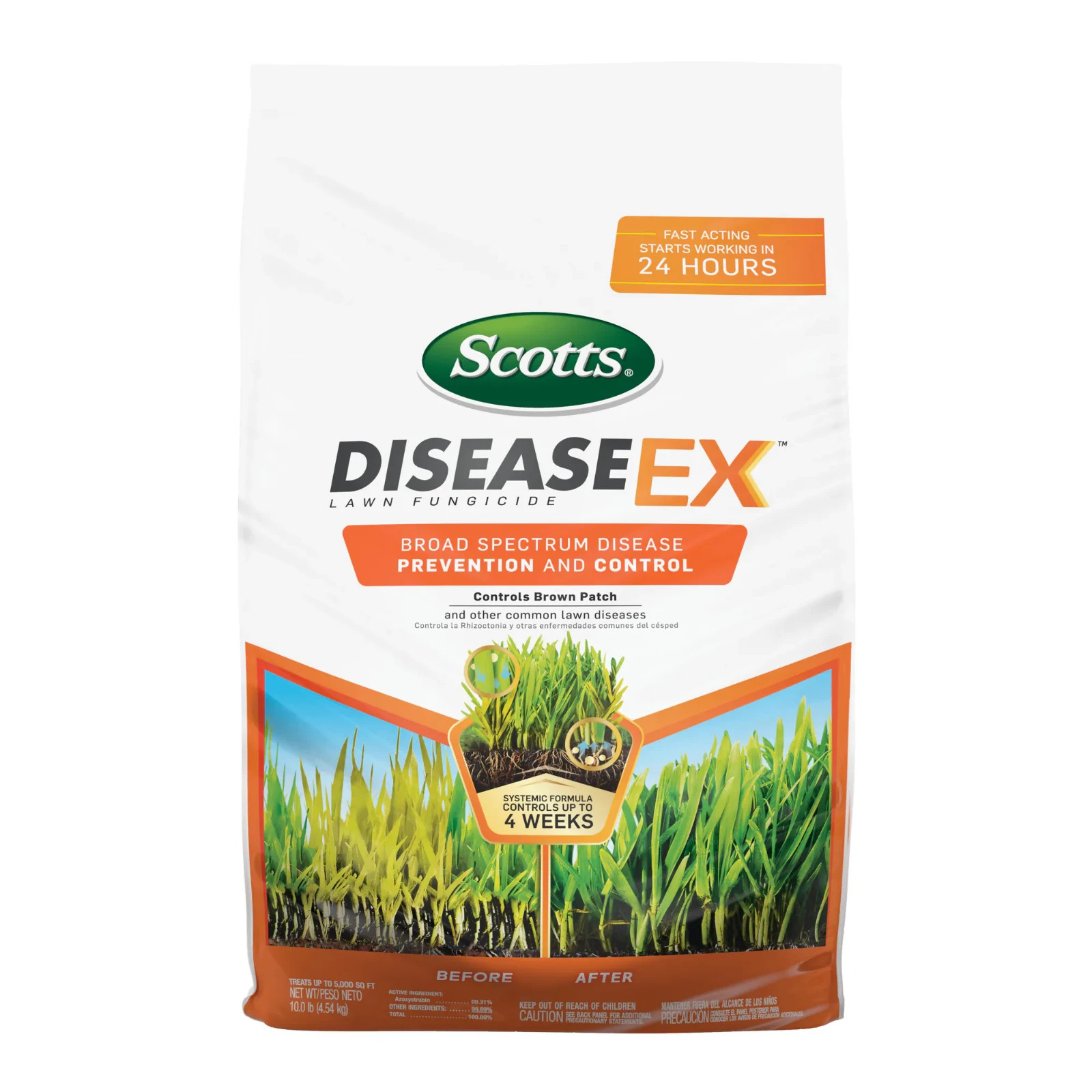 Scotts DiseaseEx Lawn Fungicide 10 lb Treats up to 5000 sq ft Controls & Prevent