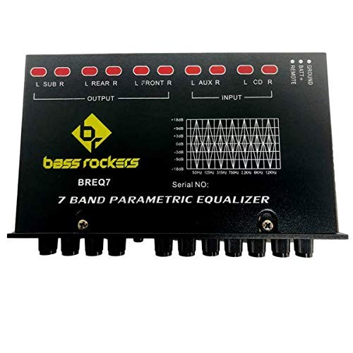 BREQ7 7 Bands Parametric Equalizer for Car Audio Stereo Amp Sub High Level Sp...