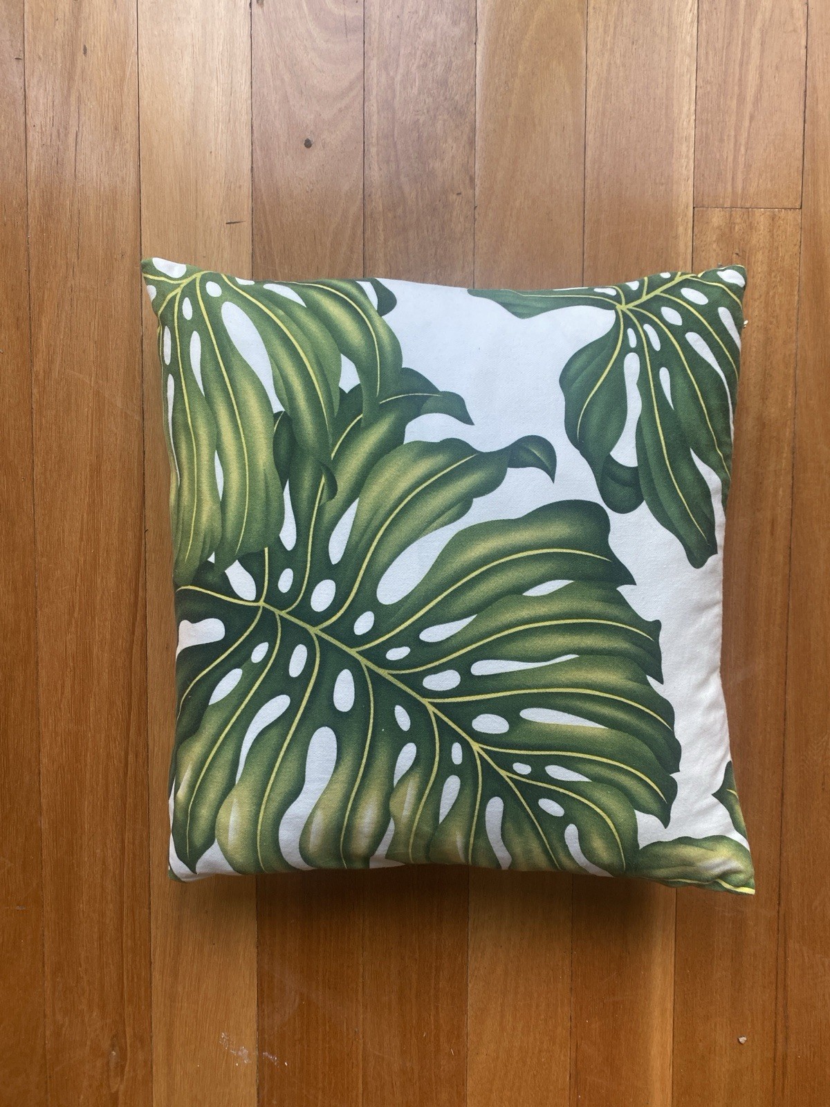 Homeworks Design (Aus), Retro Tropical Monstera Leaf Cushion, Cotton/Barkcloth.