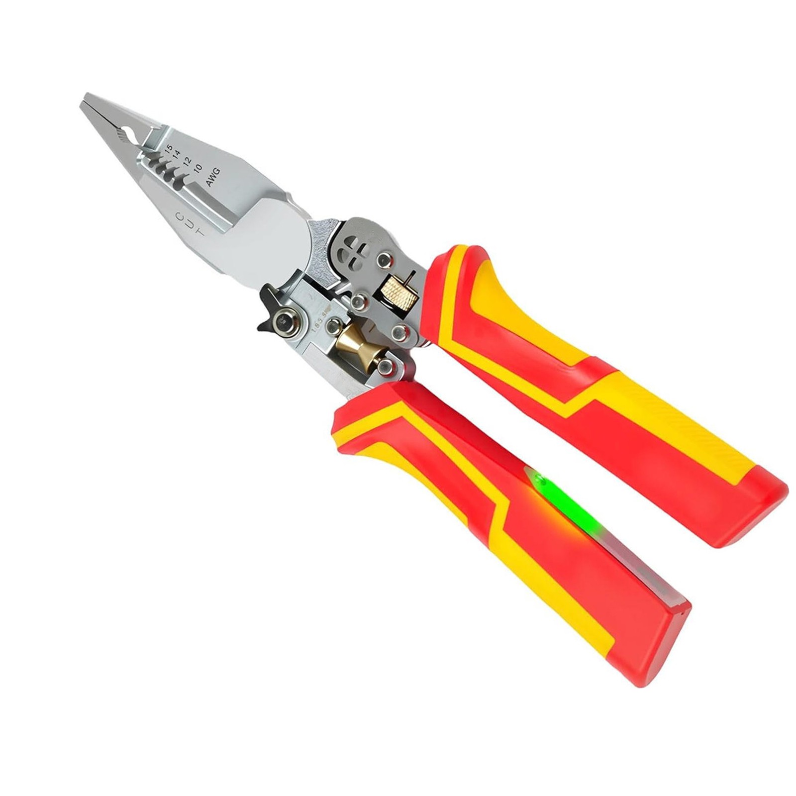 Wire Stripper Voltage Tester Pliers Multi Tool with Wire Cutter Twister Function