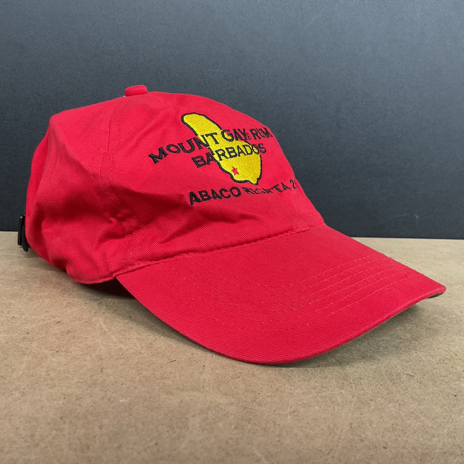 Mount Gay Rum Barbados Abaco Regatta 2003 Red Sailing Cap Hat Cotton