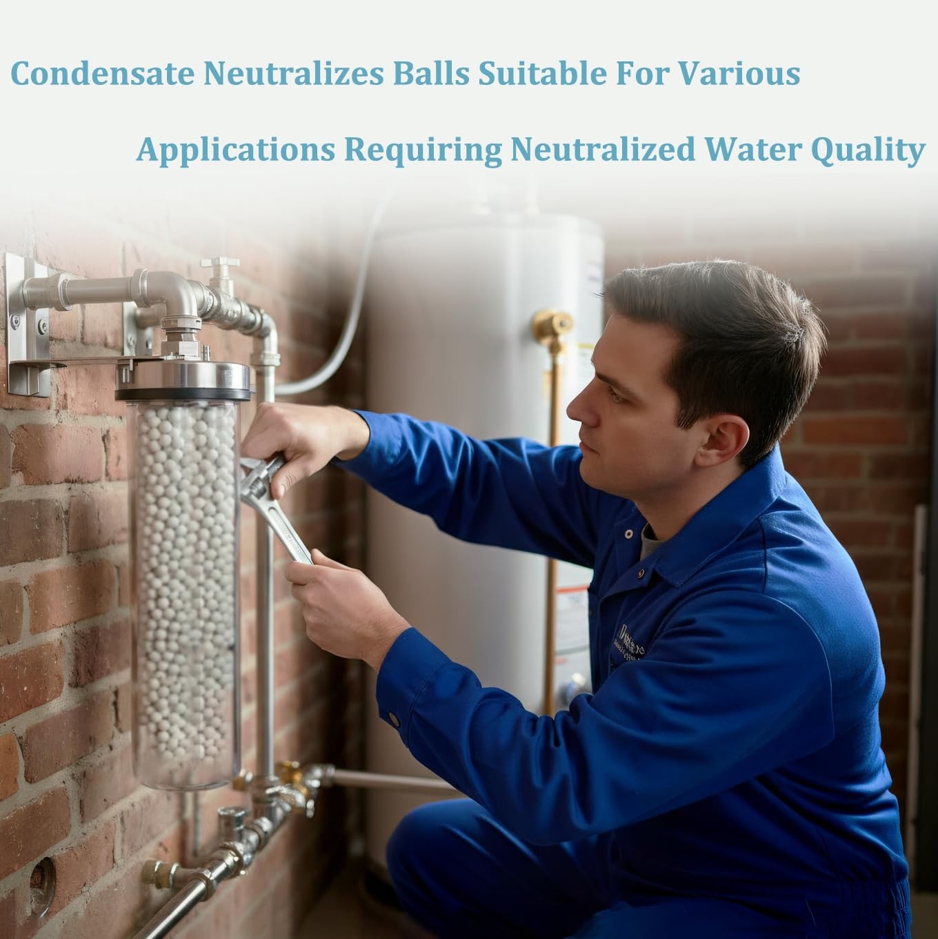 Condensate Neutralizer, 3.3 Lbs Condensate Neutralizer Refill Media Pellets 7...