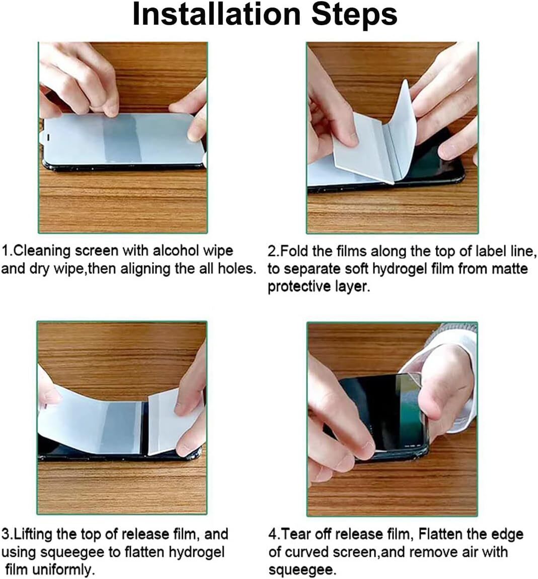 For Samsung Galaxy Z Flip 6/5/4/3/1 Hydrogel Front+Inside+Hinge Screen Protector