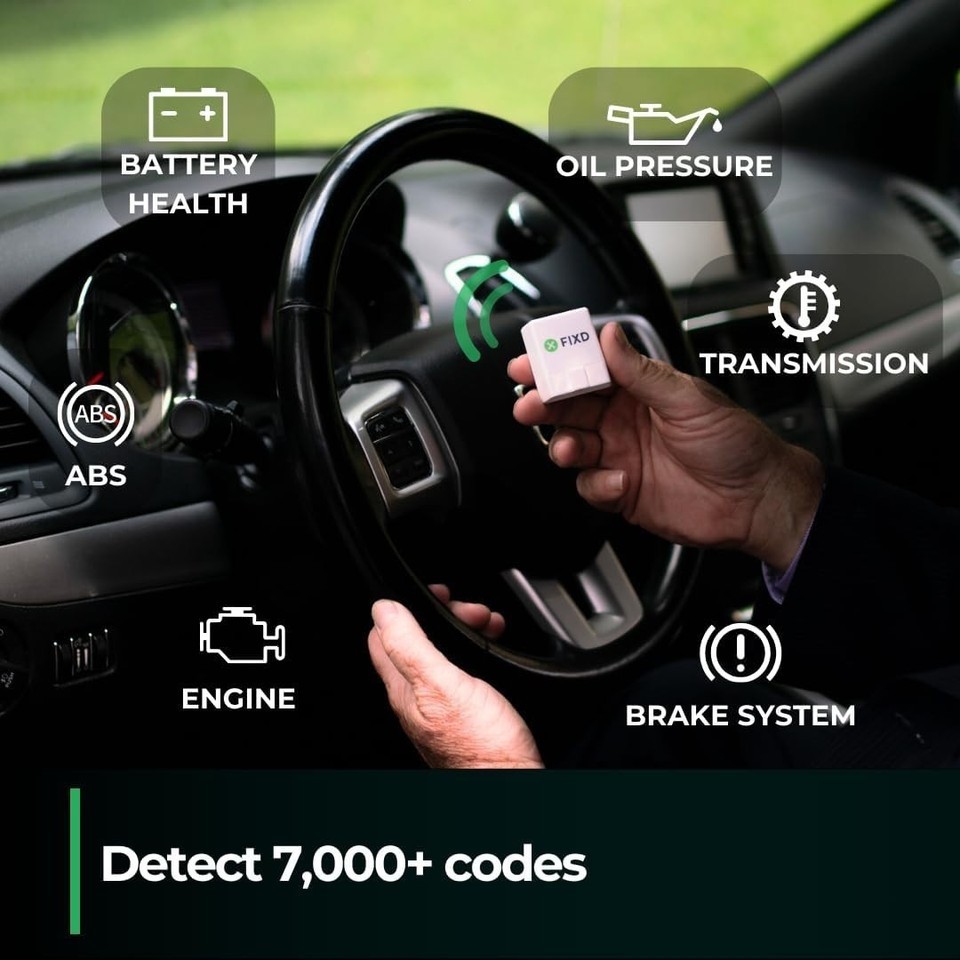 FIXD OBD-II ACTIVE CAR HEALTH MONITOR ENGINE CODE READER DIAGNOSTIC SCANNER TOOL