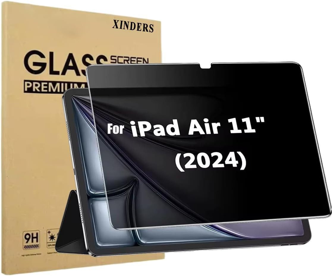 Privacy Screen Protector for iPad Air 11-inch M3 2025 & M2 2024, hyaline