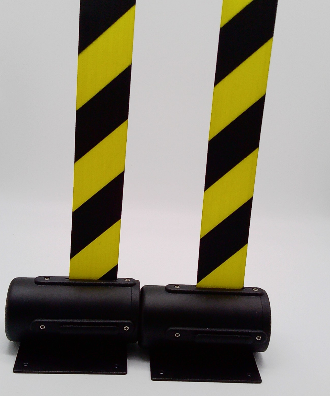 Lot Of 2 Crowd Control Warehouse Wall Mount Retractable 10 Ft Belt Barriers