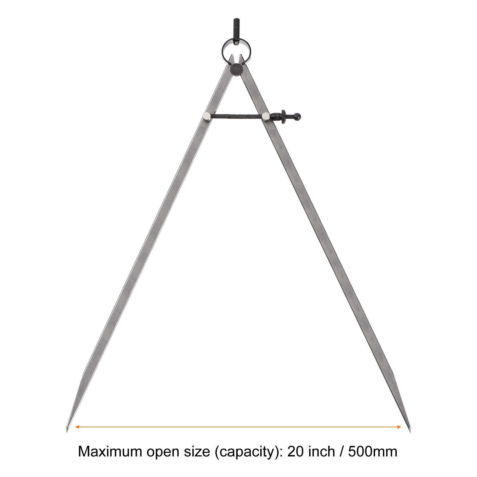 Spring Joint Caliper 20" 500mm Spring Divider Caliper with Solid Nut, Flat Leg