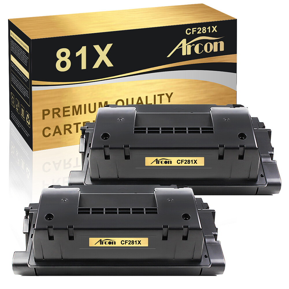 2PK for HP LaserJet MFP M630 M630h M630z M630dn CF281X 81X Black Toner Cartridge