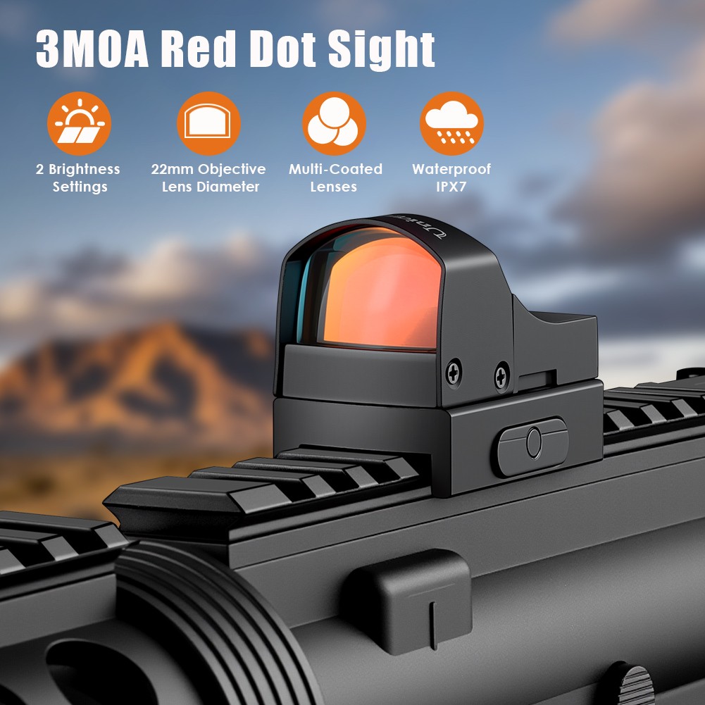 Red Dot Sight Compact 20mm Rail Scope Mount Optical Rifle Scope Fit AirSoft