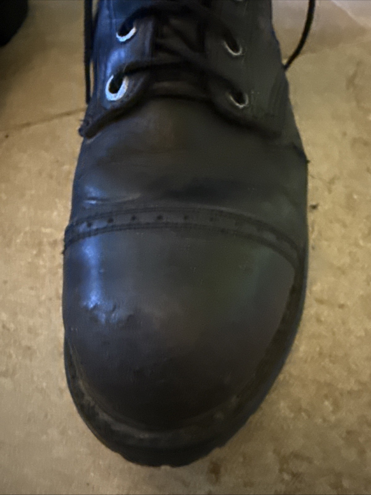 HH Brand Military Combat Black Leather Jump Boots Made in USA Size 11 1/2 Mens