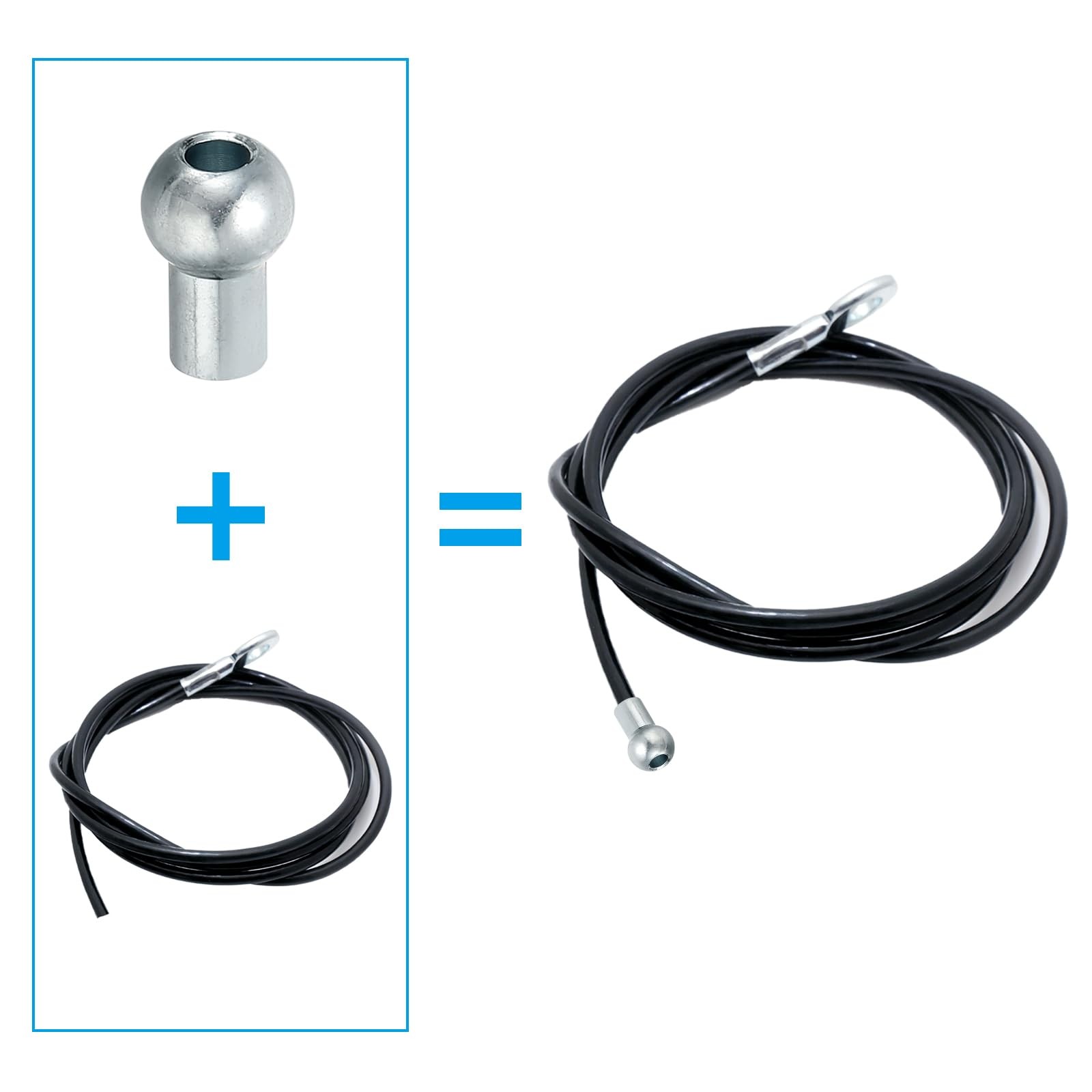 Cable Ball Stopper, 5pcs Gym Machine Accessories for 5mm Silver