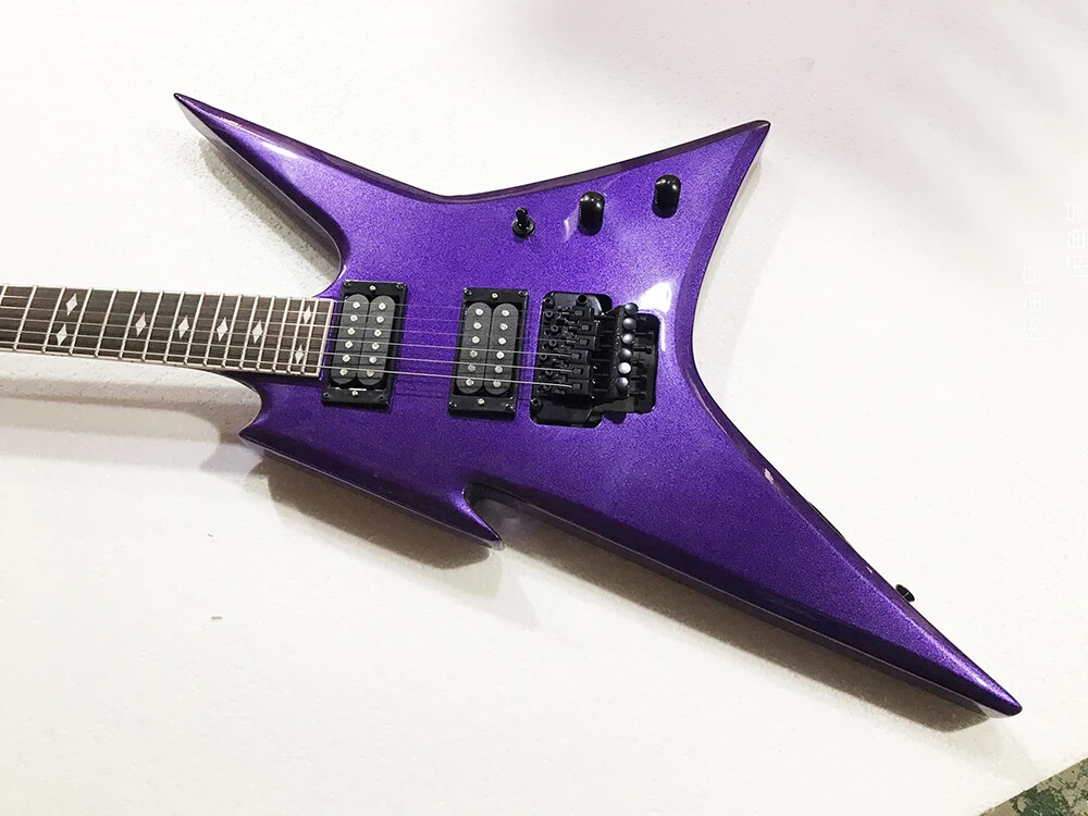 Purple Electric Guitar with Humubuckers Pickups,Rosewood Fretboard,24 Frets