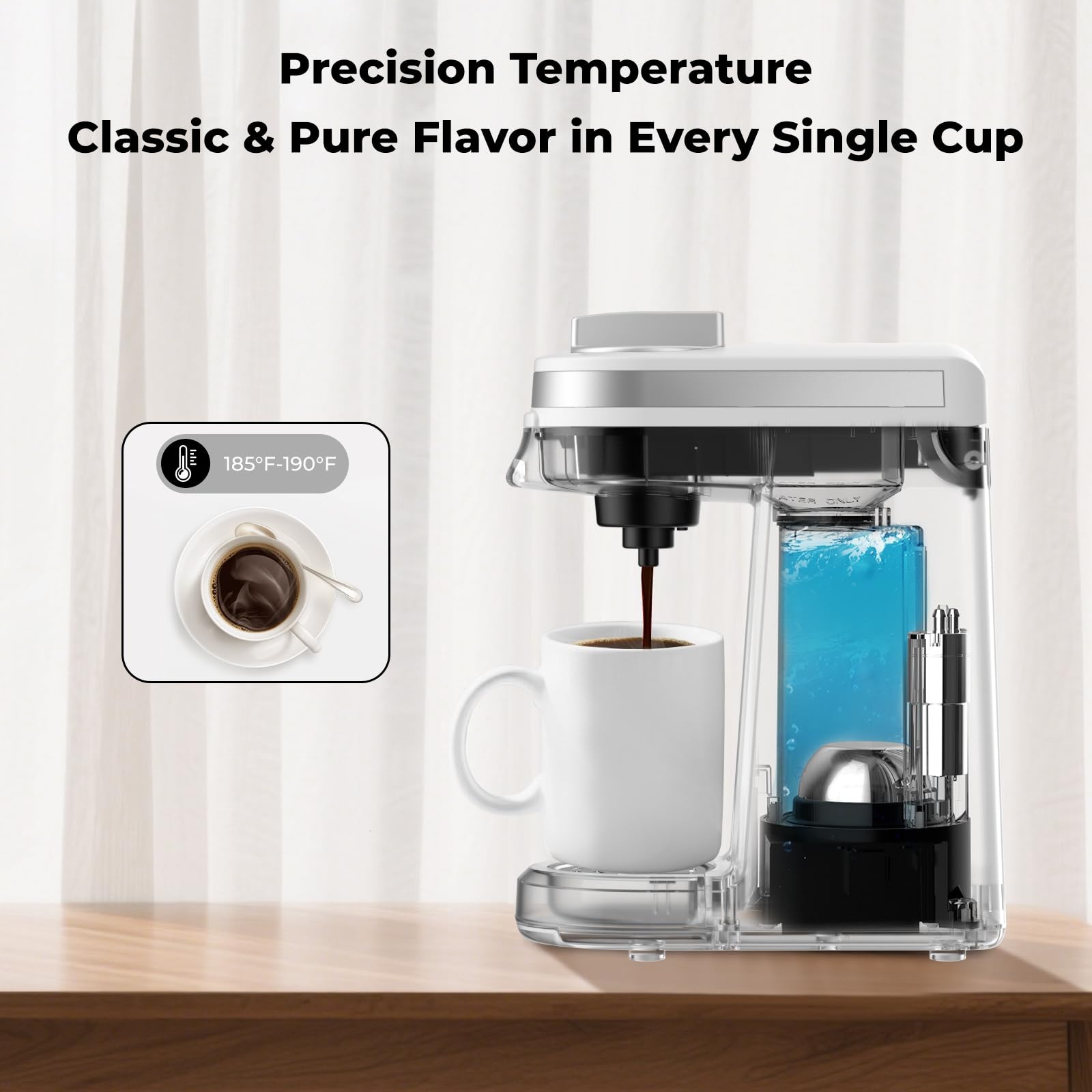 Mini Coffee Maker for K Capsule, Single Serve Coffee Maker for One Cup