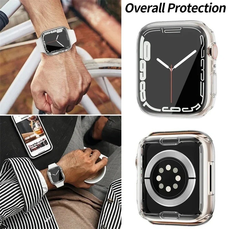 Apple Watch TPU Screen Protector Case Full Cover Shockproof Bumper 38-45mm
