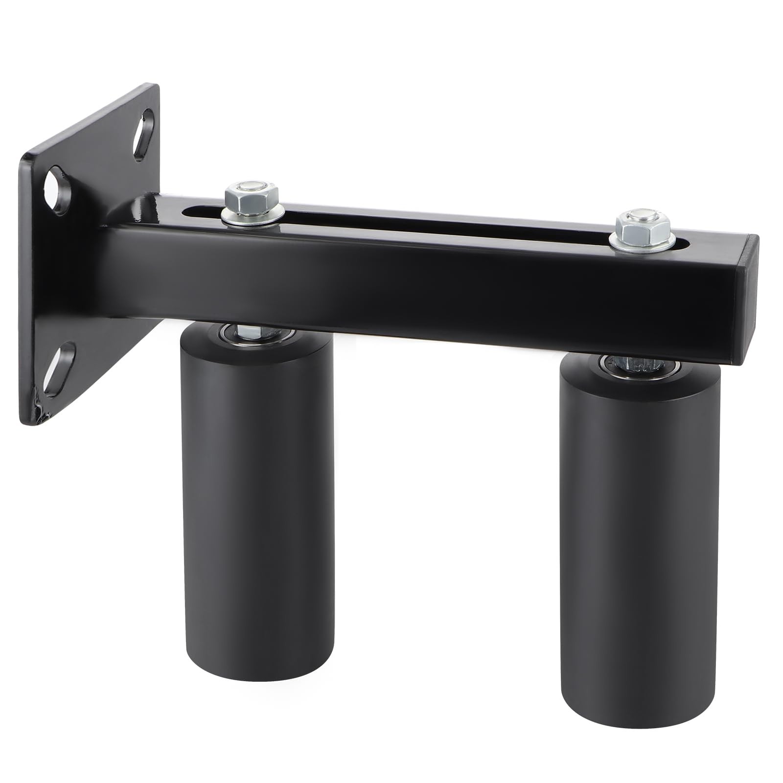 Skelang Slide Gate Guide Roller, 6" UHMW Hard Nylon Guider, Adjustable Black