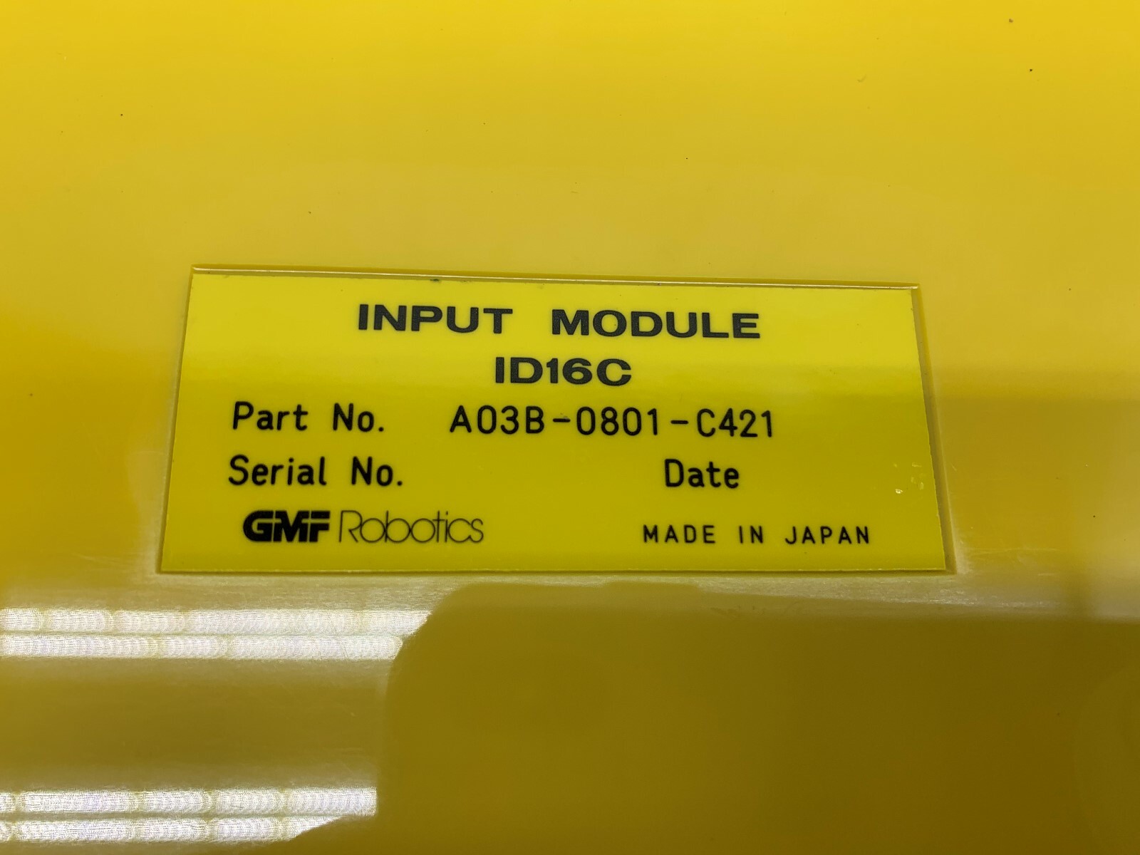 USED GMF ROBOTICS INPUT MODULE A03B-0801-C421