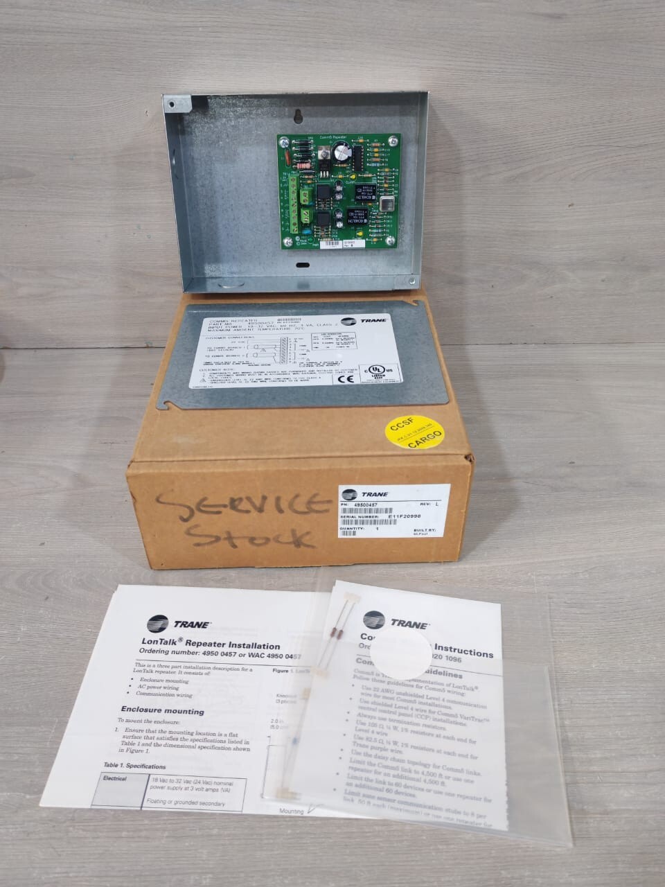 Trane 49500457 Standard Control Circuit Board Rev. L - with Steel Enclosure