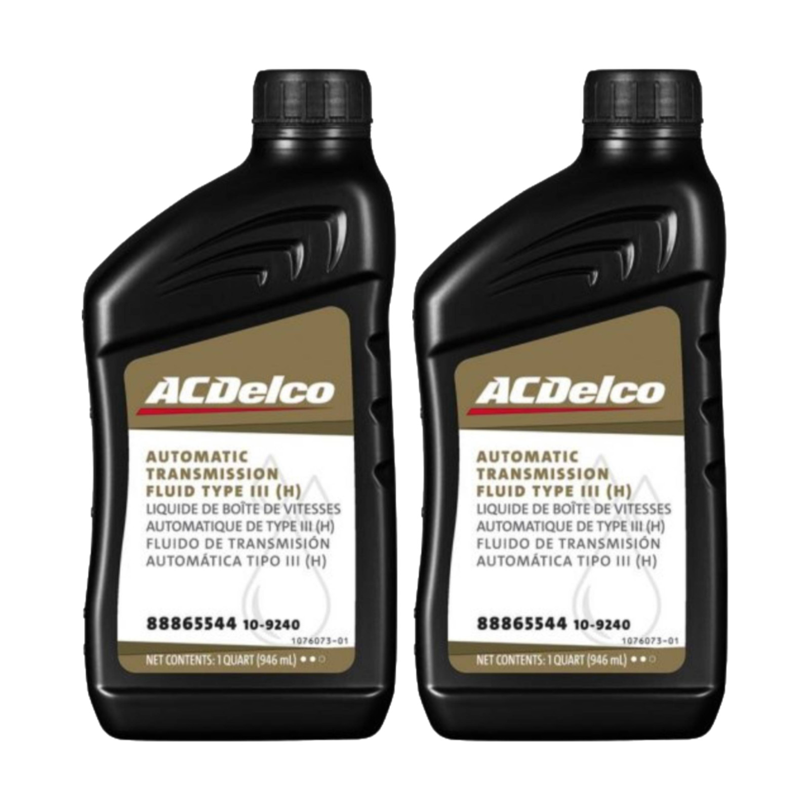 ACDelco 10-9240 Type III (H) Automatic Transmission Fluid - 1 qt. (Pack of 2)