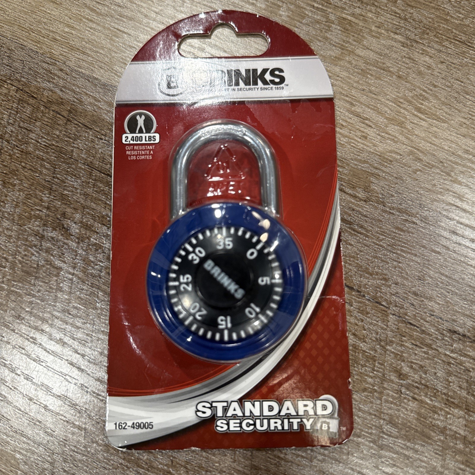 BLUE - BRINKS 50mm 1- 7/8 Inch Combination Padlock - Standard Security • Blue