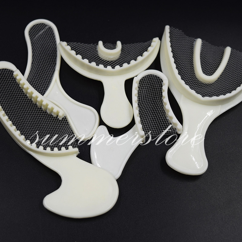 50 Pcs Dental Disposable Quadrant Bite Registration Triple Impression Trays