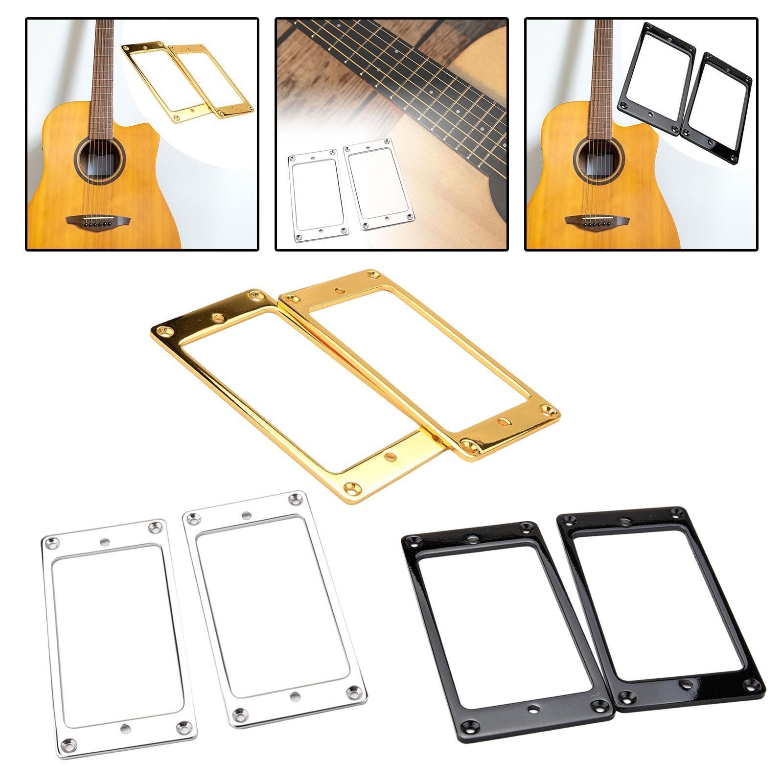 2x Guitar Pickup Frame Pickups Cover Pickup Frame Flat Rings