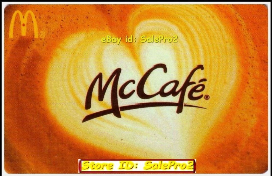 McDONALD 2018 McCAFE ESPRESSO COFFEE RARE FRENCH /ENGLISH COLLECTIBLE GIFT CARD
