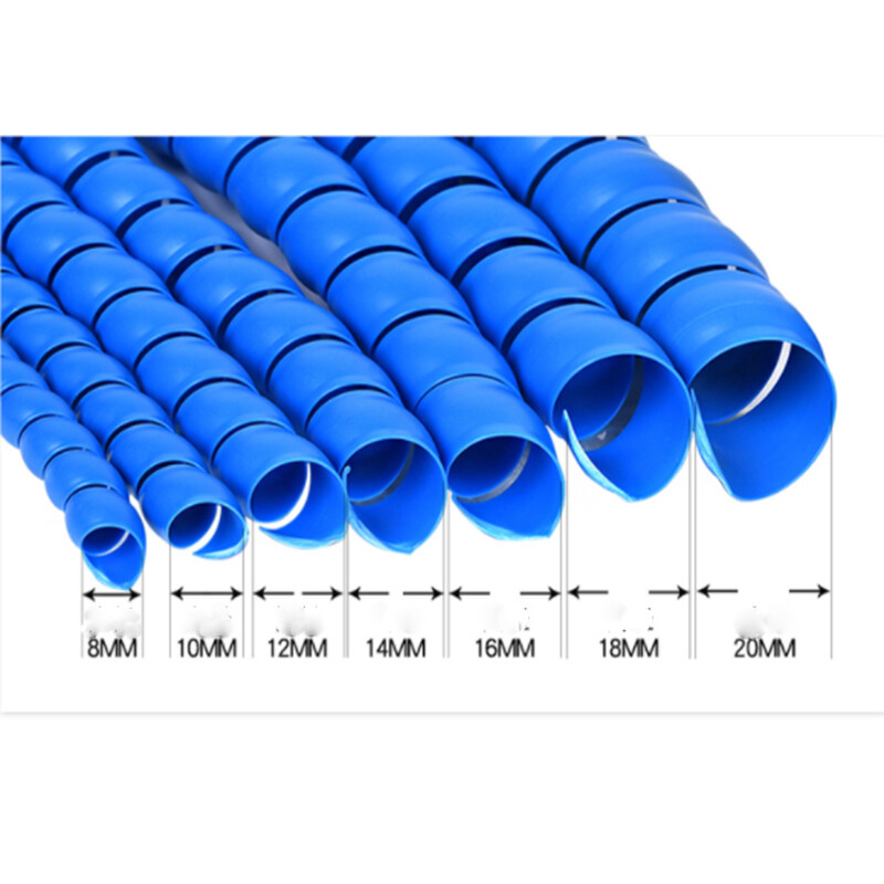 UK 8mm Spiral Cable Wire Protector Wrapping Sleeve Line Organizer Tube Cover