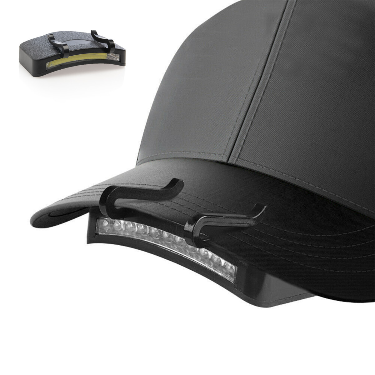 11 LED Cap Clip on Head Lamp Battery Headlamp Headlight Torch Work Light US