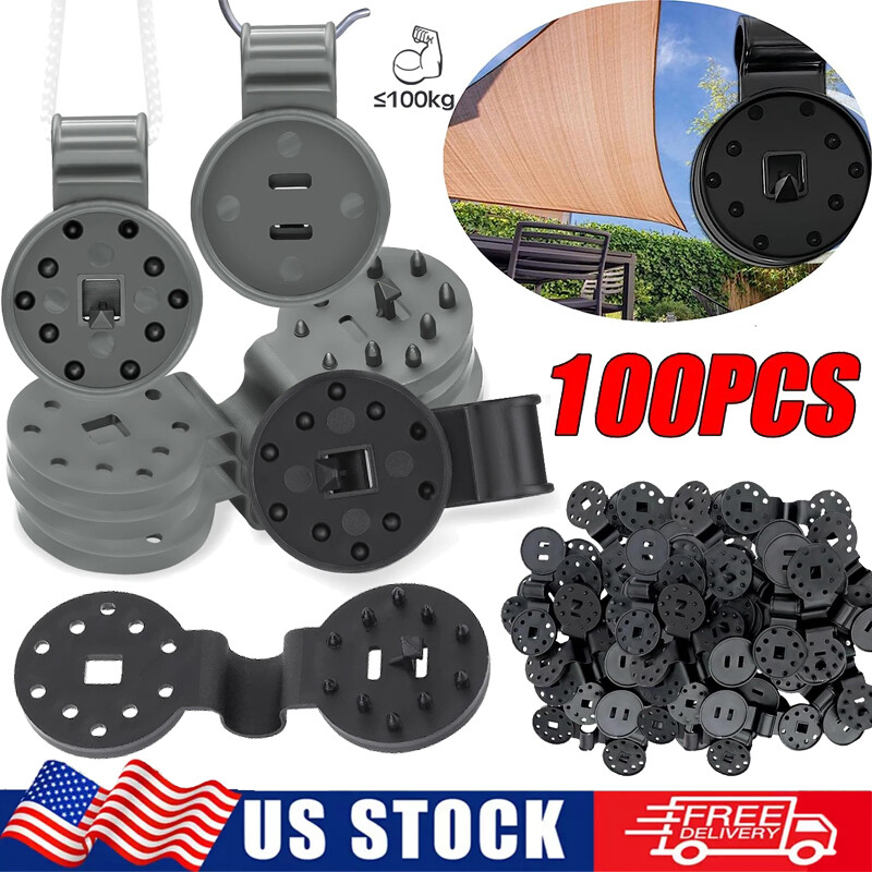 Shade Cloth Plastic Clips, Shade Cloth Heavy Duty Lock Grip 100 PCS