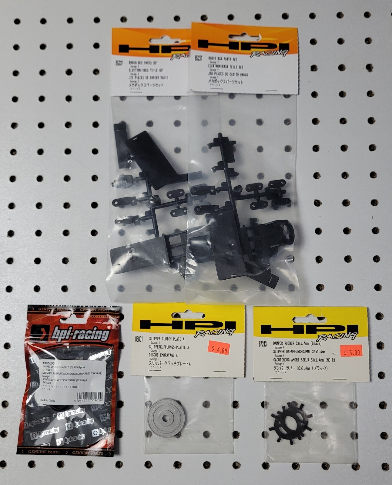 HPI Racing ~ Savage X ~ 5 Item Parts Lot 105895, 86801, 87243, 85237 NIP NOS