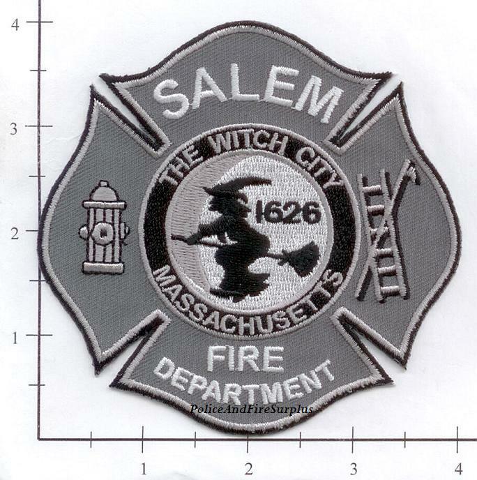 Massachusetts - Salem MA Fire Dept Patch v5 - The Witch City POINTY HAT subdued